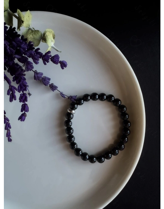 Obsidyen Doğal Taşlı Bileklik -Güç Serisi