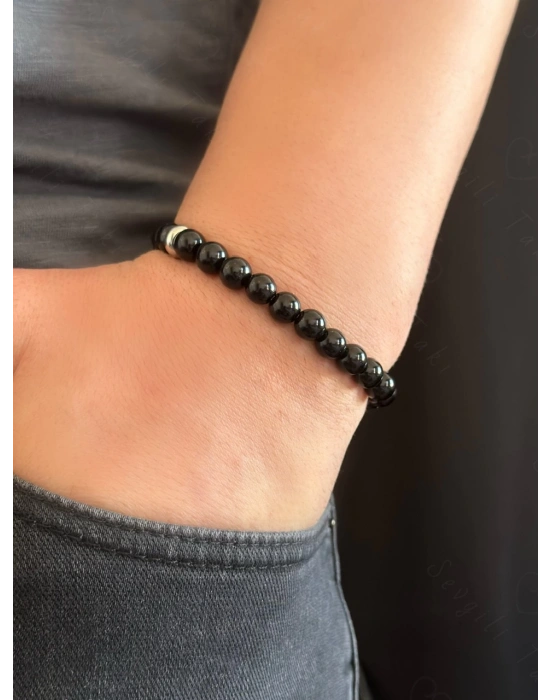 Obsidyen Doğal Taşlı Bileklik -Güç Serisi