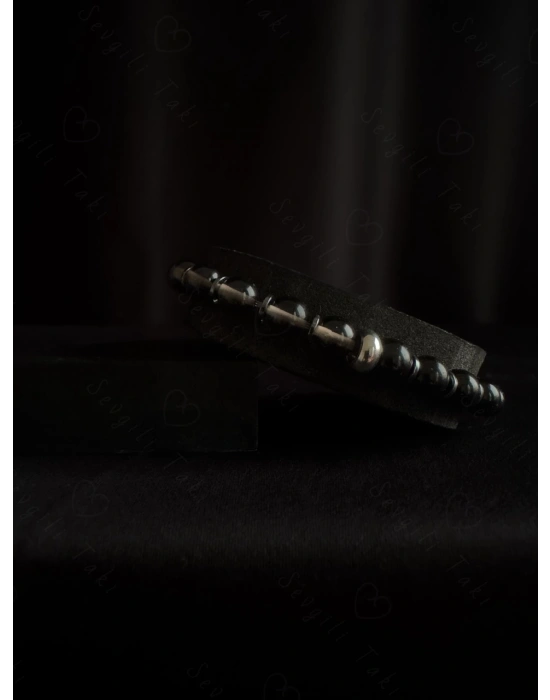 Obsidyen ve Dumanlı Kuvars Doğal Taşlı Bileklik -Koruma Serisi