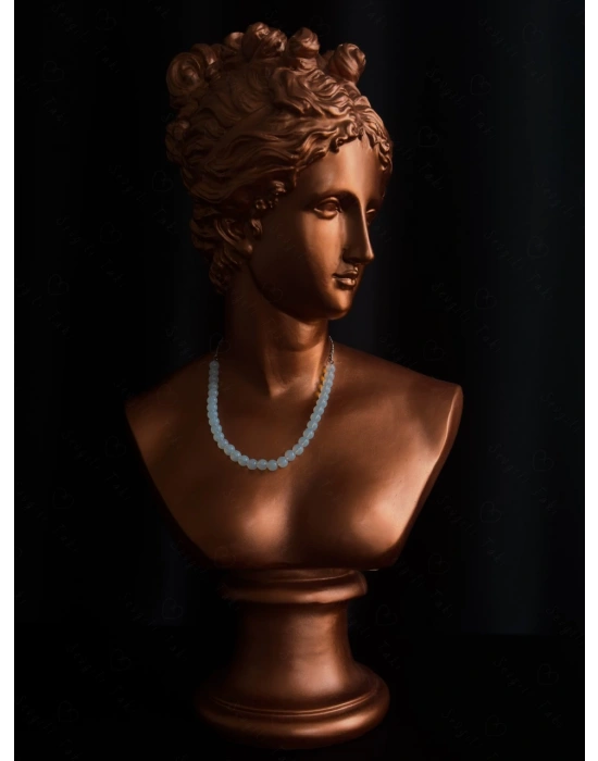 Opal Doğal Taşlı Çelik Kolye -Pure Serisi