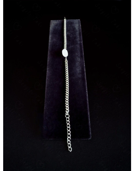 Pembe Kuvars Doğal Taşlı Çelik Bileklik | Sonbahar Serisi