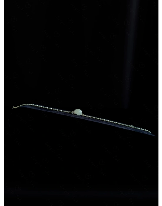 Pembe Kuvars Doğal Taşlı Çelik Bileklik | Sonbahar Serisi