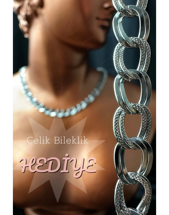 Samanyolu / Uzayyolu Tasarım Silver Çelik Zincir Kolye | Sirius Serisi