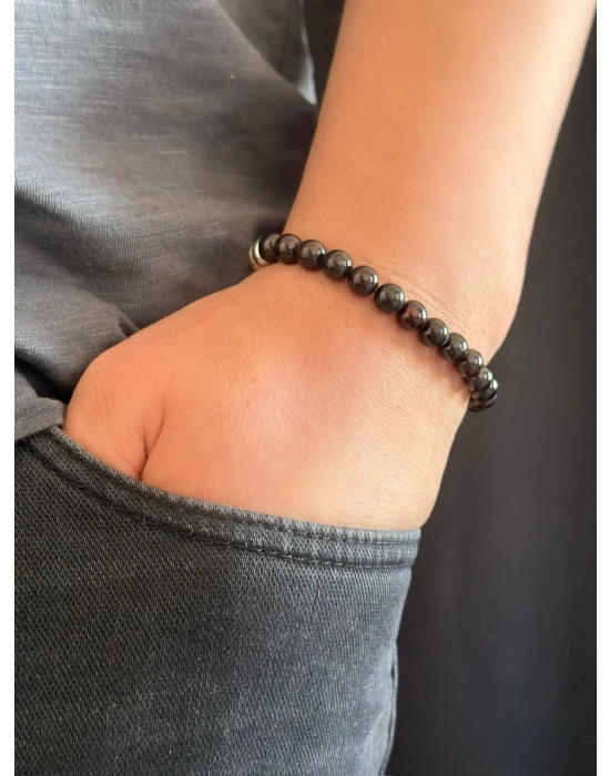 Sitrin ve Granat Doğal Taşlı Bileklik -Ida Serisi