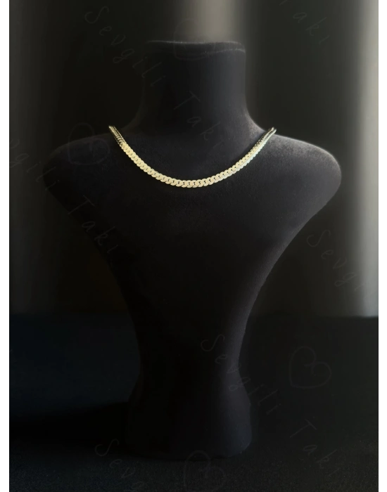 Snake Model Choker Çelik Zincir Kolye -Choker Serisi