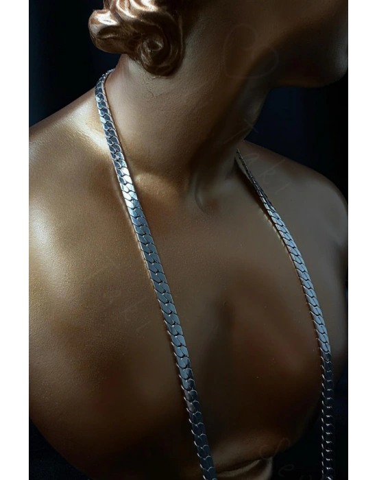 Snake Zincir Model Çelik Zincir Kolye Bileklik Seti | Vega Serisi