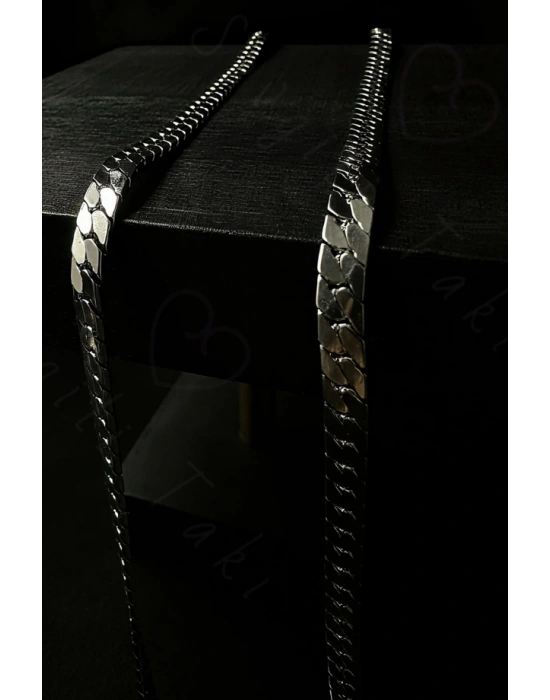 Snake Zincir Model Çelik Zincir Kolye Bileklik Seti | Vega Serisi