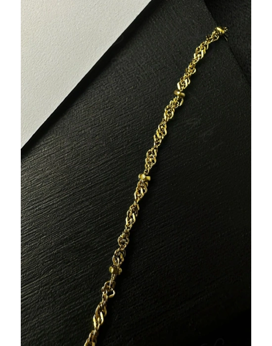 Toplu Burgu Zincir Silver Renk Çelik Şahmeran | Karma Serisi