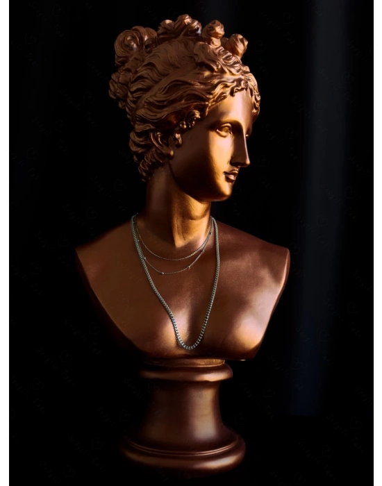 Üç Zincirli Çelik Kolye | Sevgili Takı Koleksiyonu