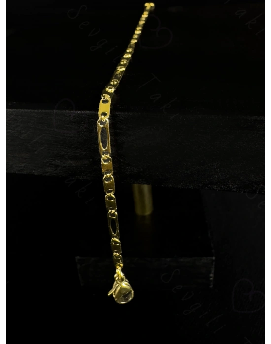 Yassı Zincirli Gold Çocuk Bileklik| Zoo Serisi