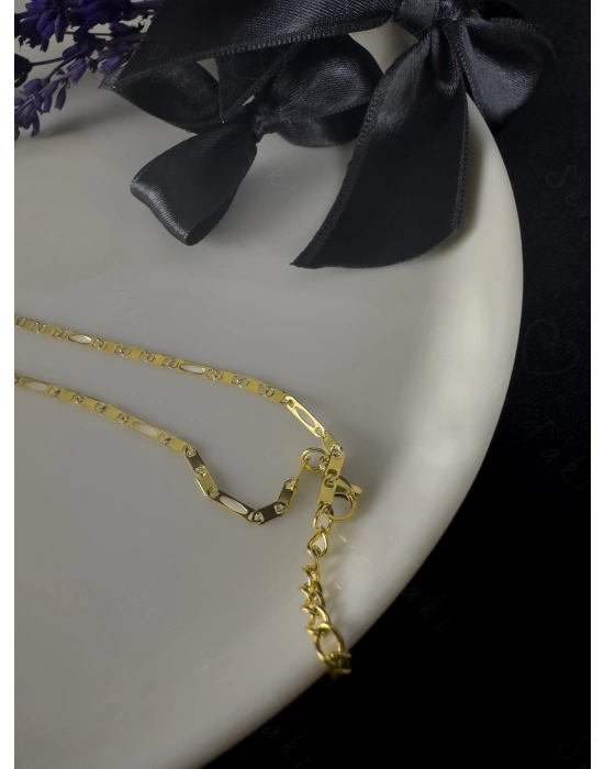 Yassı Zincirli Gold Çocuk Kolye | Zoo Serisi