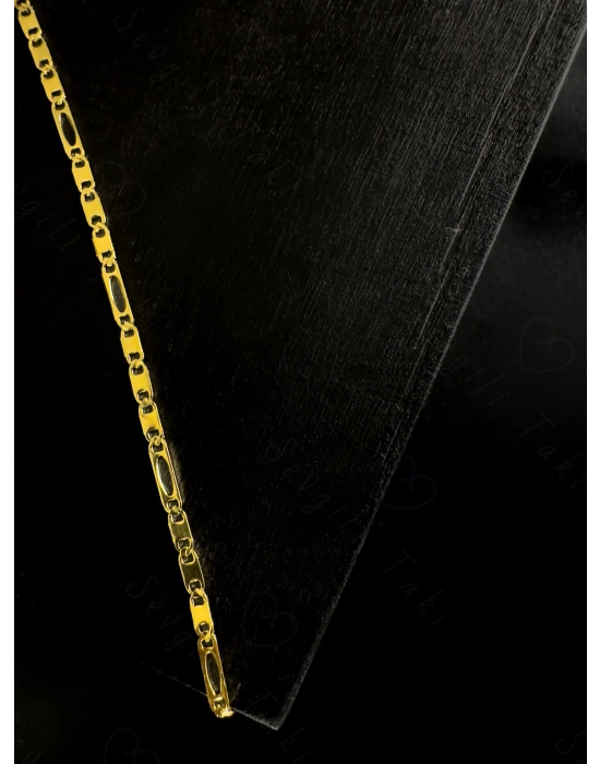 Yassı Zincirli Gold Çocuk Kolye | Zoo Serisi