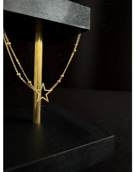 Yıldız Charmlı Gold Çelik Halhal | Glorious Serisi