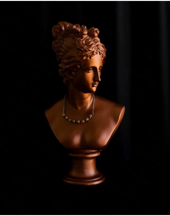 Yıldız ve Sitrin Doğal Taşlı Çelik Kolye | Sevgili Takı Koleksiyonu