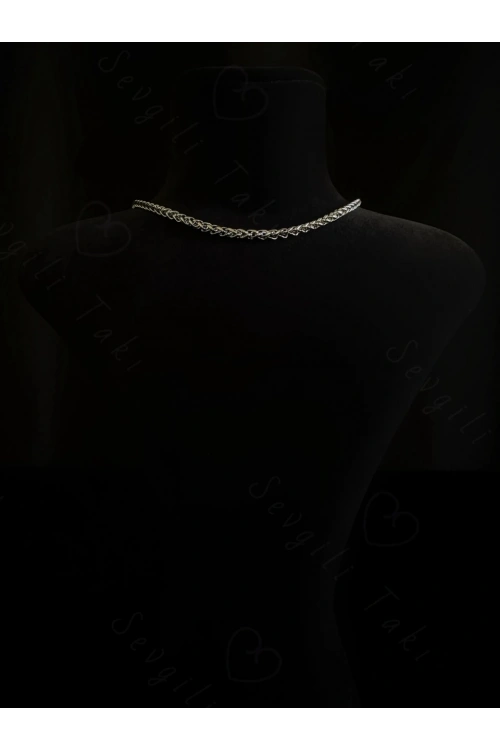 Burgu Model Choker Çelik Zincir Kolye- Choker Serisi