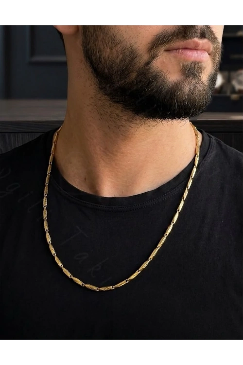 Melon Model Gold Çelik Kolye | 1+ Serisi