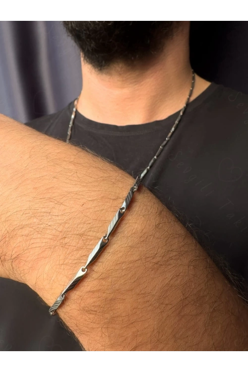 Melon Model Silver Çelik Bileklik | 1+ Serisi