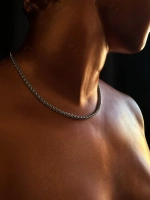 Burgu Model Choker Çelik Zincir Kolye- Choker Serisi
