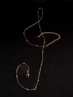 80cm | Gold Zincirli Çelik Bel Takısı | Harmony Serisi