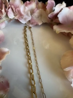 İkili Paperclip (Ataş) Gold Çelik Zincir Bileklik | MeToo Serisi