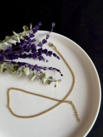 Choker İnce Düz Zincir Gold Çelik Kolye | Choker Serisi