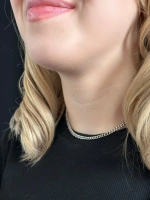 İnce Gurmet Model Choker Çelik Zincir Kolye-Choker Serisi