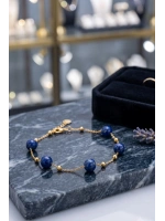 Lapis Lazuli Doğal Taşlı Çelik Bileklik -777 Serisi
