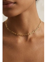 Gold Figaro Model Choker Çelik Zincir Kolye | Kadın Kolye | Choker Serisi