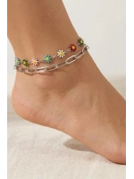 Papatyalı Paperclip Zincir Çelik Halhal | Zerafet Serisi