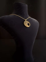 Şahin Başlı Gold Çelik Kolye | Horus Serisi
