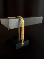 Yassı Model Snake Yılan Gold Çelik Zincir Bileklik | 1+ Serisi