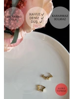 Yıldız Figürlü Çelik Küpe -Lotus Serisi