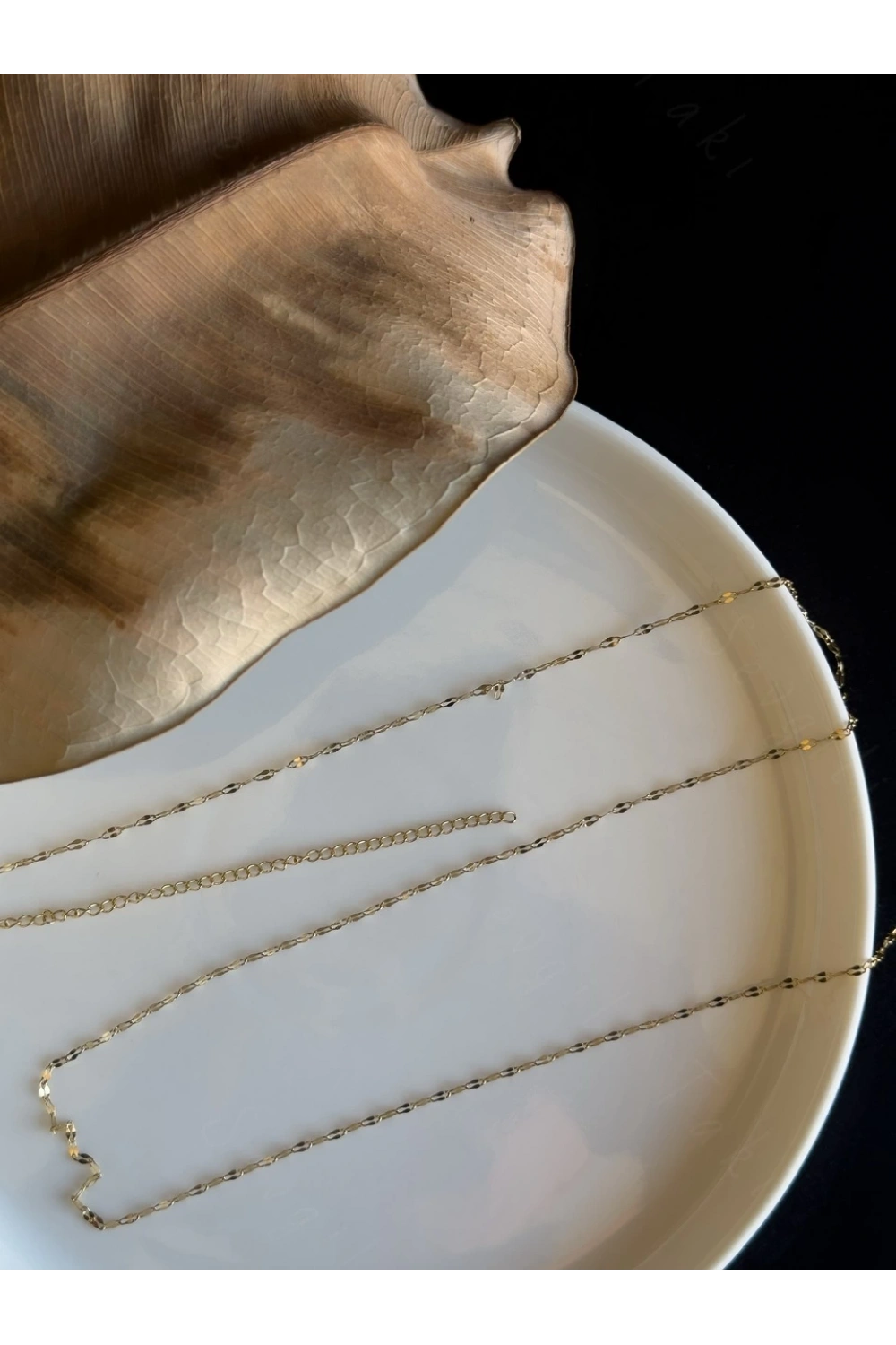 60cm | Gold Lip (Dudak) Zincirli Çelik Bel Takısı | Glorius Serisi