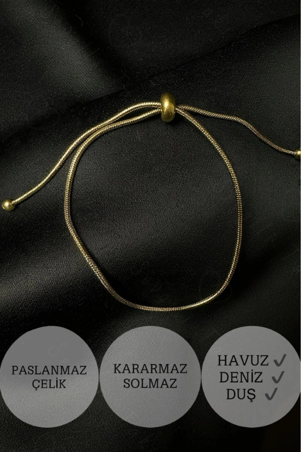 Ayarlanabilir Gold Çelik Halhal -Glorious Serisi