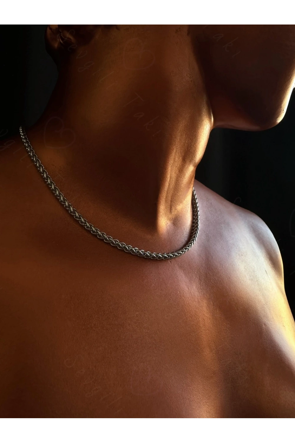 Burgu Model Choker Çelik Zincir Kolye- Choker Serisi