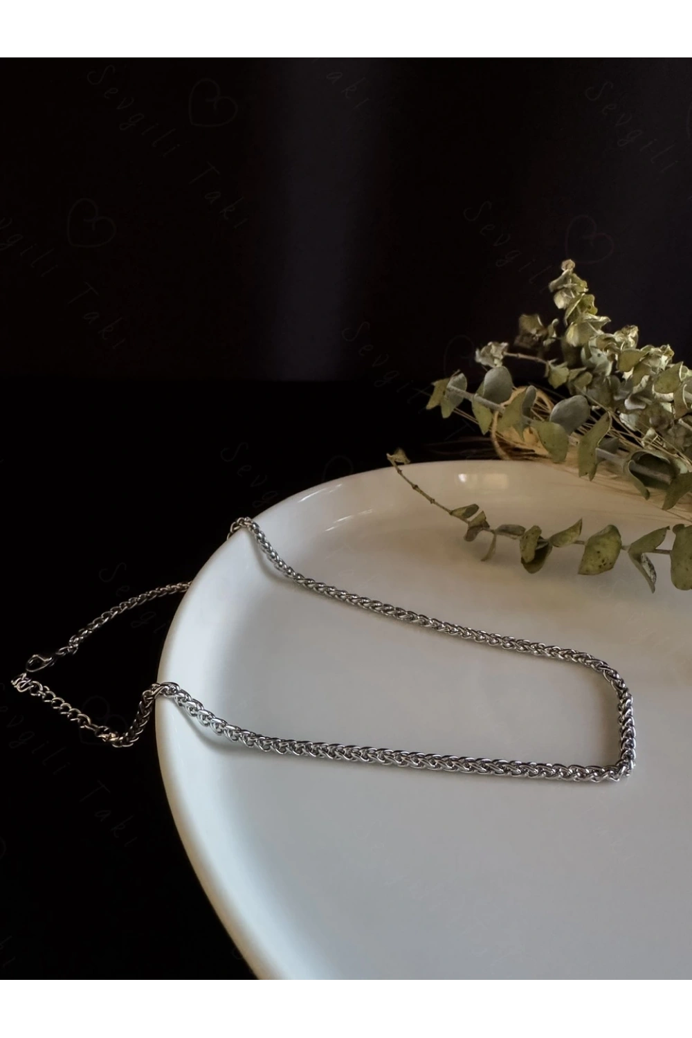 Burgu Model Choker Çelik Zincir Kolye- Choker Serisi
