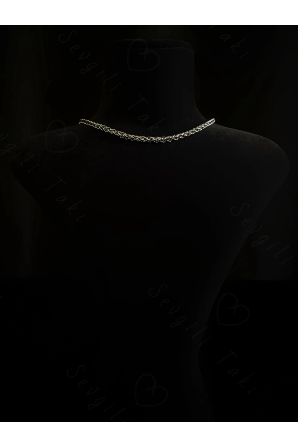 Burgu Model Choker Çelik Zincir Kolye- Choker Serisi
