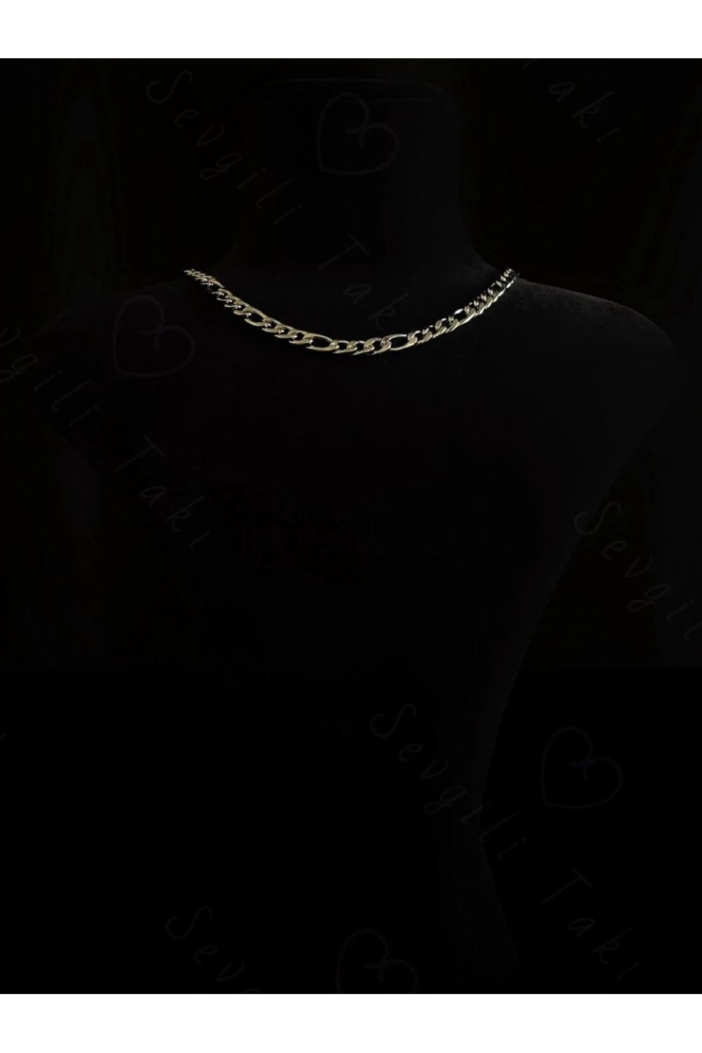 Figaro Model Choker Çelik Zincir Kolye -Choker Serisi