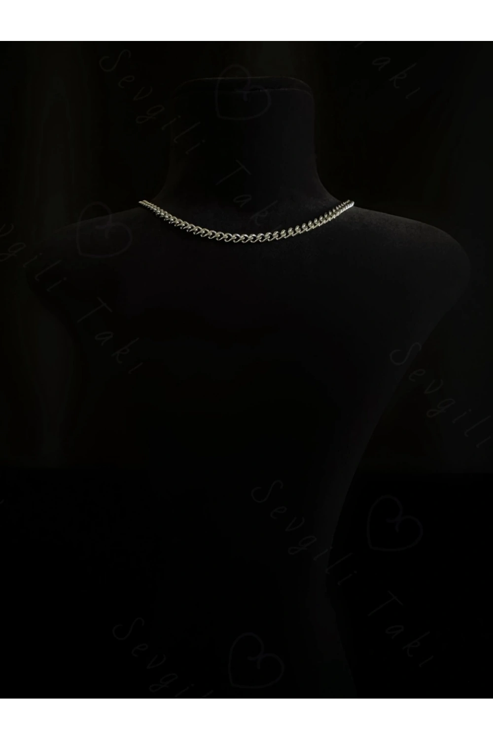 İnce Gurmet Model Choker Çelik Zincir Kolye-Choker Serisi