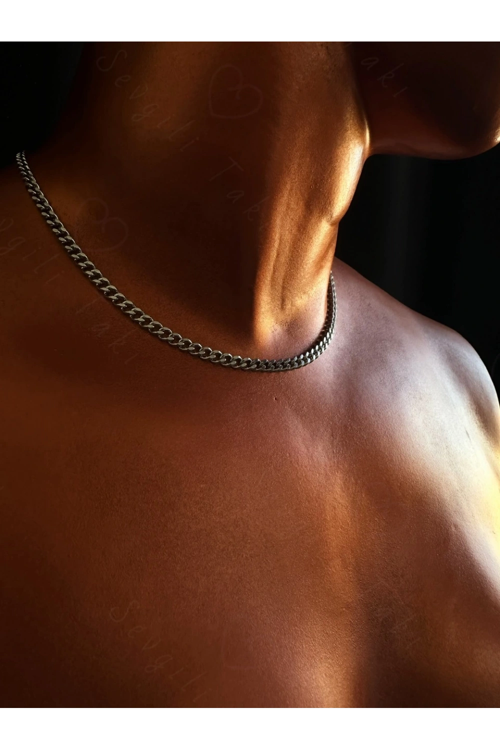 İnce Gurmet Model Choker Çelik Zincir Kolye-Choker Serisi
