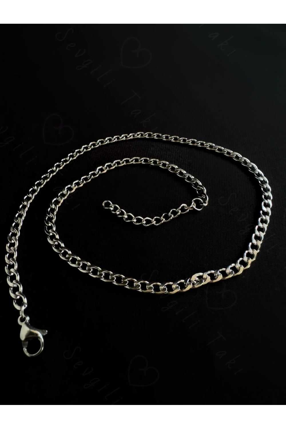 Düz Zincirli Choker Çelik Kolye | Choker Serisi