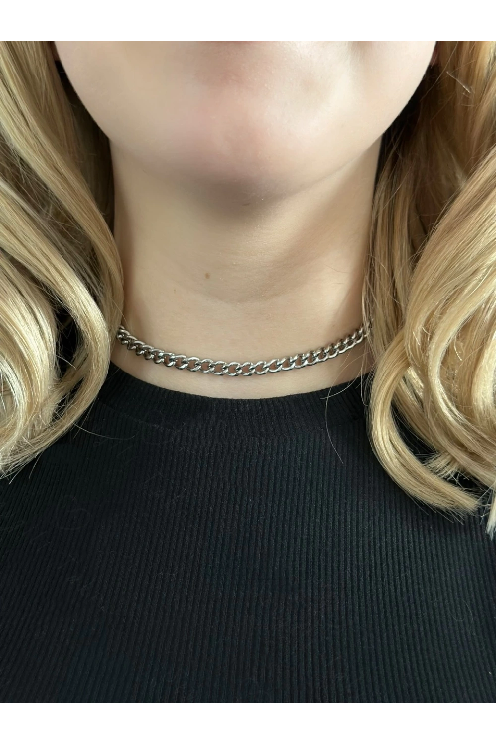 Kalın Gurmet Model Choker Çelik Zincir Kolye-Choker Serisi