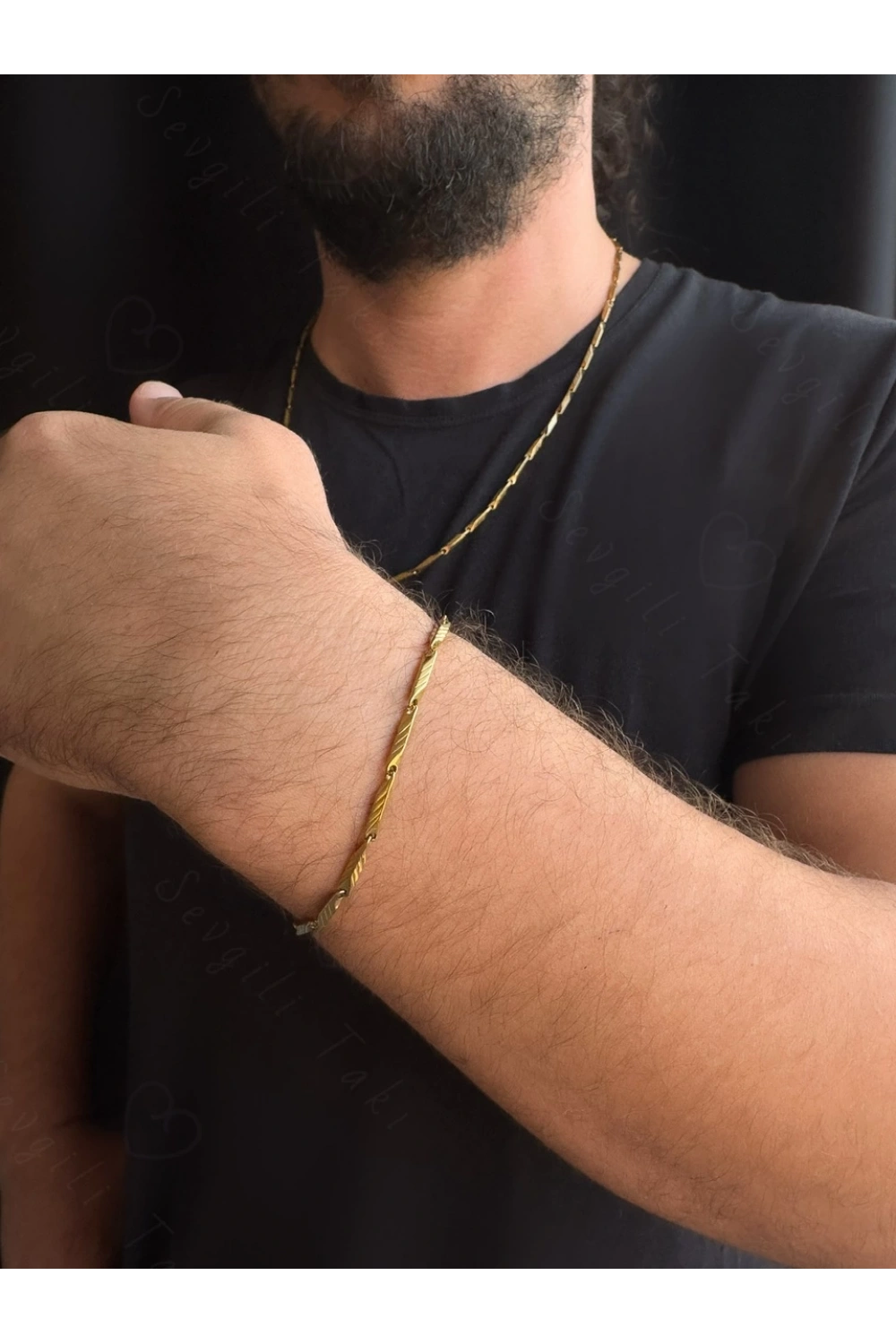 Melon Model Gold Çelik Bileklik | 1+ Serisi