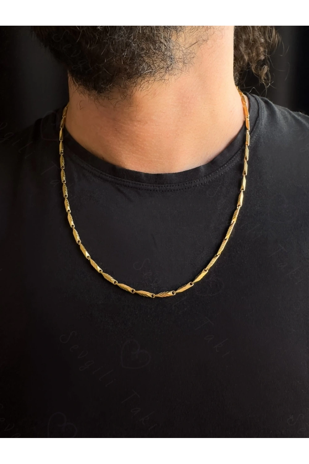 Melon Model Gold Çelik Kolye | 1+ Serisi