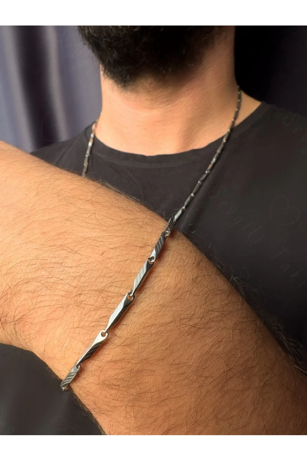 Melon Model Silver Çelik Bileklik | 1+ Serisi
