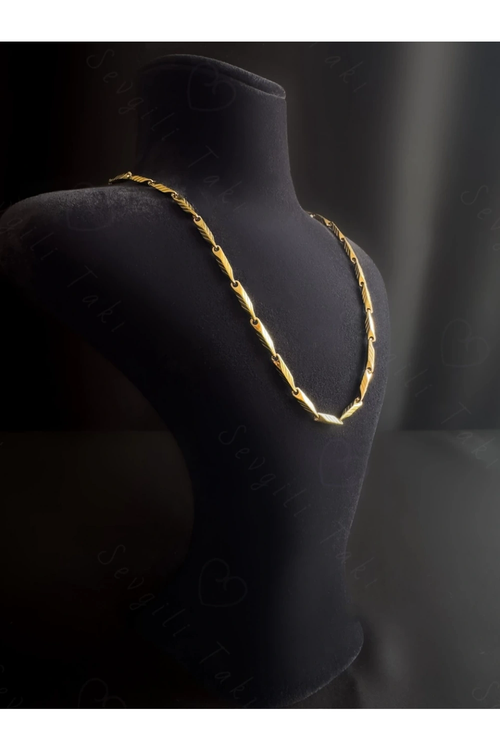 Melon Zincir Gold Çelik Kolye | Allure Serisi