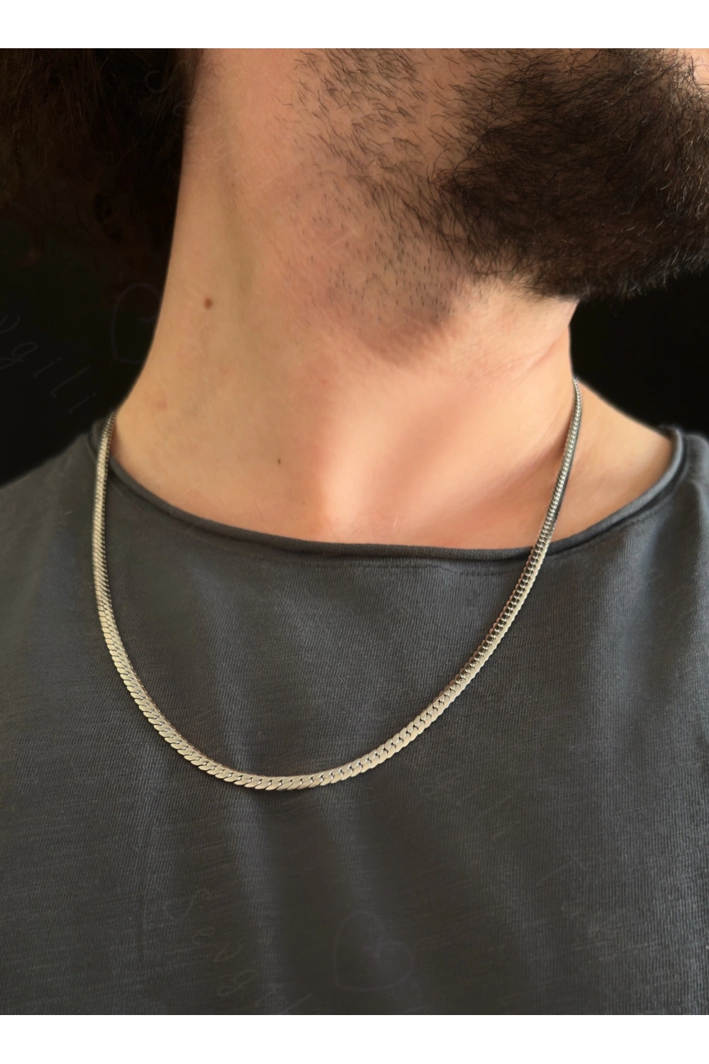 Snake Model Çelik Zincir Kolye | Ida Serisi