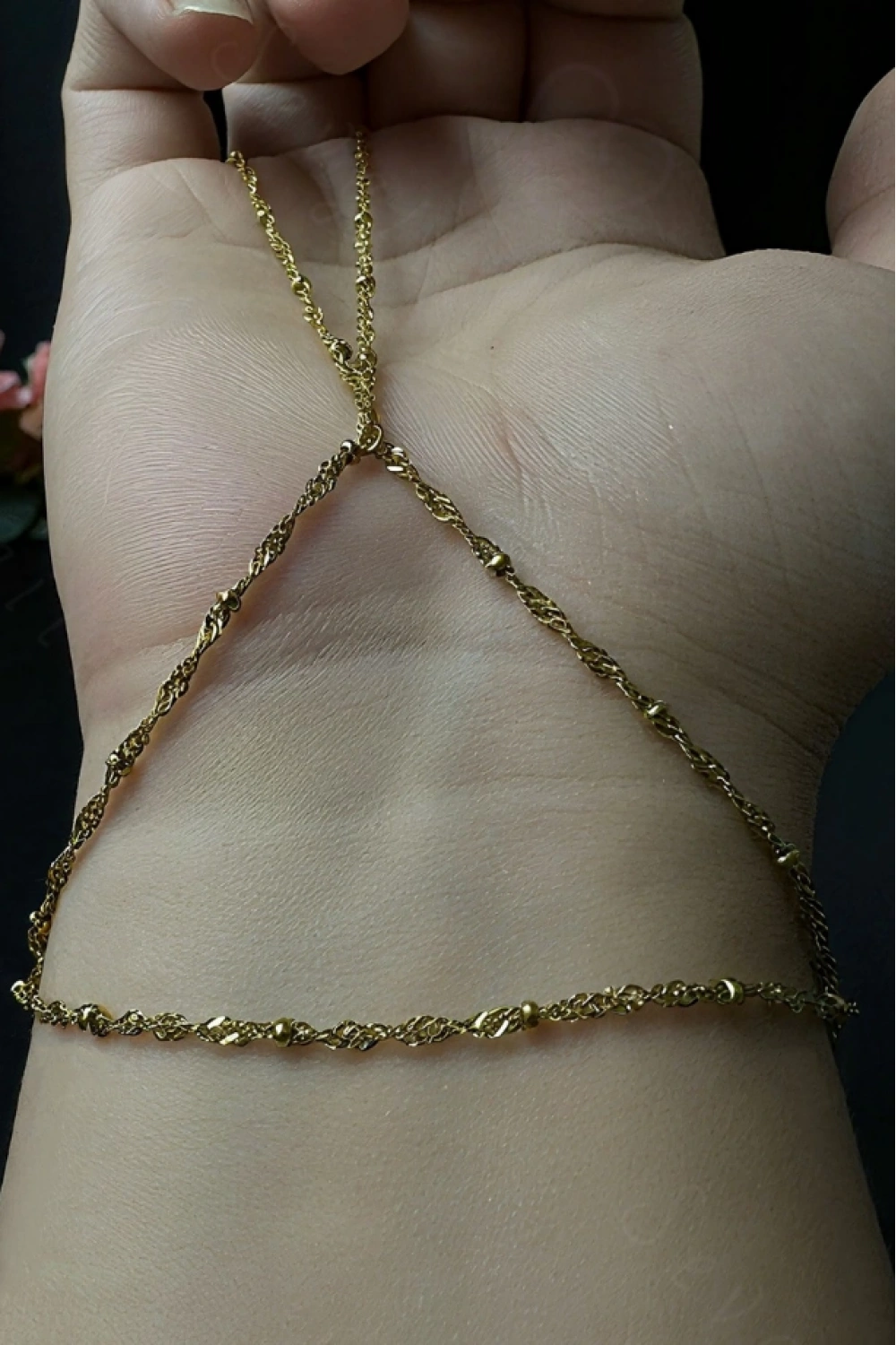 Toplu Burgu Zincir Gold Renk Çelik Şahmeran | Karma Serisi