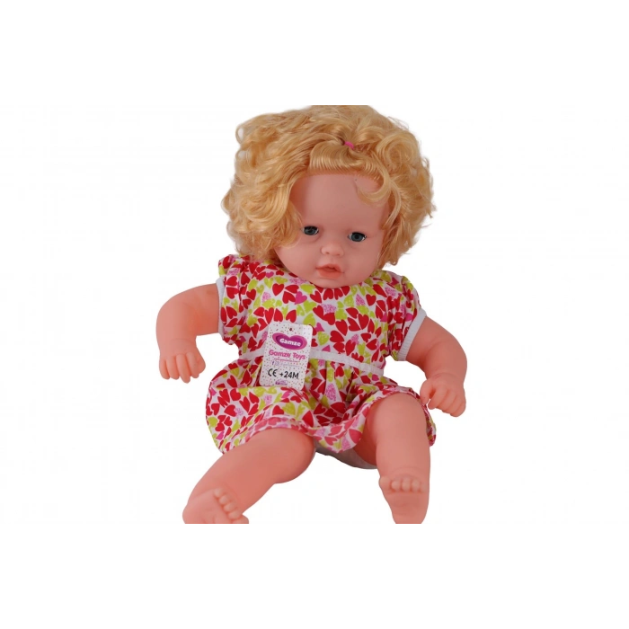 0073 60 CM DOLGU GÖVDELİ SAÇLI BÜYÜK BEBEK