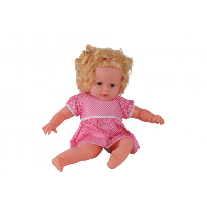 0073 60 CM DOLGU GÖVDELİ SAÇLI BÜYÜK BEBEK